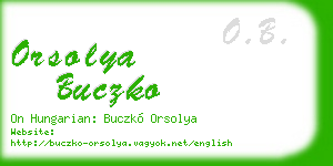 orsolya buczko business card
