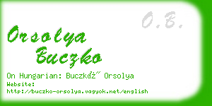 orsolya buczko business card